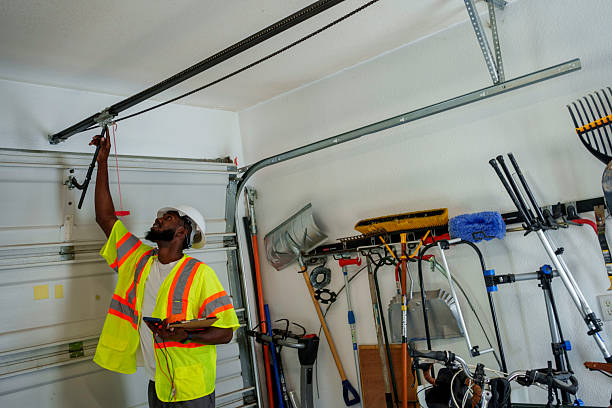 Professional Garage Door Panel Replacement technician working in Perkasie, PA